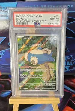 Pokemon Snorlax 151 Pokemon Center ETB Promo SVP EN 051 PSA 10 Gem Mint - Image 1