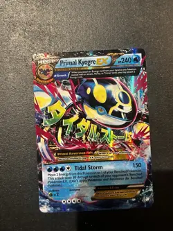 Pokemon Primal Kyogre EX Ultra Rare Full Art Holo 55/160 Primal Clash 240 HP - Image 3