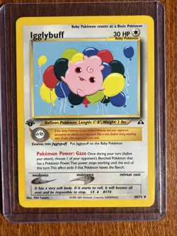 [NM] 2001 Pokemon Neo Discovery Igglybuff 1st Edition #40/75 Uncommon - Image 1