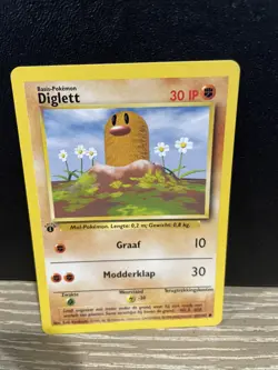 Diglett 47/102 1st Edition Base Set NM DUTCH Pokemon Free Ship - Image 1