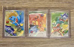 Pokemon TCG First Partner Illustration Collection Series 1 Kanto GEN 1 Starters - Image 1