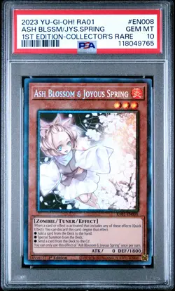 2023 YU-GI-OH! RA01-25TH ANV RARITY COLL ASH BLOSSOM & JOYOUS SPRING PSA 10 - Image 1