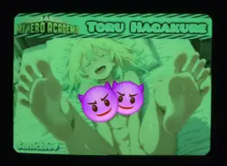 Toru Hagakure My Hero Academia Custom Glow Waifu Card Feet Fan Art - Image 2
