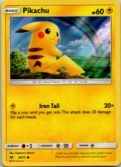 Pikachu - 28/73 - Holo Promo Rare Shining Legends Set - Pokemon Card - Image 1