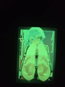 Asada Shino sword art online Custom Glow Waifu Card Feet Fan Art - Image 2