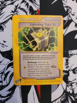 Pokemon TCG Card - Aquapolis 127/147 Lightning Cube 01 Card - LP - Image 1