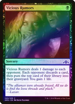 Vicious Rumors FOIL Guilds of Ravnica HEAVILY PLD Black Common MTG CARD ABUGames - Image 1