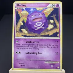 2010 Pokemon Card HeartGold & SoulSilver Koffing 70/123 - Image 1