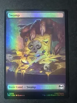 Swamp (0255) Teenage Mutant Ninja Turtles MTG Magic FOIL - Image 1