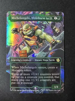 Michelangelo, Weirdness to 11 Borderless Teenage Mutant Ninja Turtles Foil 0214 - Image 1