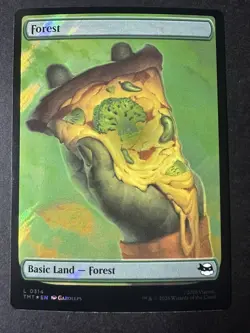 Forest, Full Art Pizza Land 0314, Surge Foil - TMNT, Magic MTG NM - Image 1