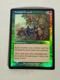 MTG FOIL Familiar Ground 7th Edition Magic the Gathering - Image 1