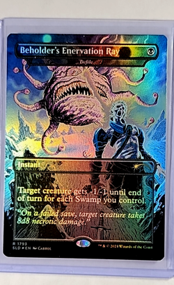 2024 MTG Magic the Gathering Secret Lair Foil Beholder's Enervation Ray / Defile - Image 1