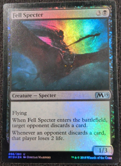 Core Set 2019 MTG FOIL Fell Specter Magic - Image 1