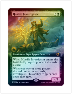 1x Hostile Investigator, Extended Art - Foil, Outlaws of Thunder Junction, NM - Image 1