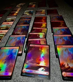 MTG - 49 Foundations- Mixed / 33 FOIL Mountain Land Lot - Image 2