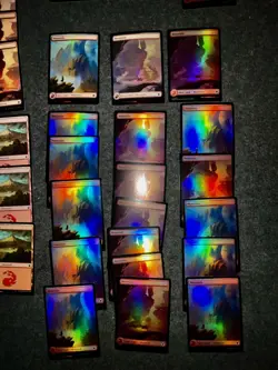 MTG - 49 Foundations- Mixed / 33 FOIL Mountain Land Lot - Image 4