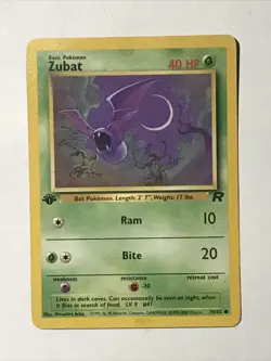 ZUBAT - 70/82 - 1st Edition Team Rocket - Pokemon Card - MP - Image 2