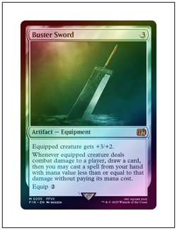 1x Buster Sword Foil Final Fantasy Magic MTG NM G2U - Image 1