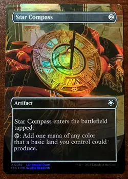 X 1 Star Compass Borderless FOIL NM-M SPG 018 MTG Magic The Gathering - Image 1