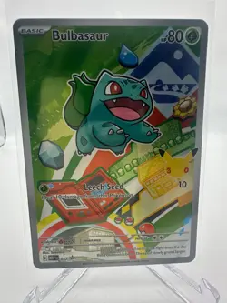 Pokemon Bulbasaur 037 Black Star Promo Illustration Rare 30th Anniversary NM - Image 1