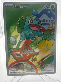 Pokemon Bulbasaur 037 Black Star Promo Illustration Rare 30th Anniversary NM - Image 3