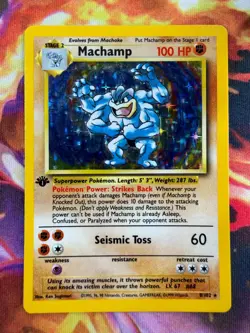 Machamp 8/102 LP Holo Rare 1st Edition Base Set 1999 Pokemon TCG - Image 1