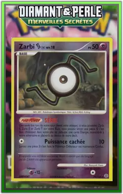 Zarbi S Reverse - DP03:Merveilles Secretes - 39/132 - Carte Pokemon Francaise - Image 1