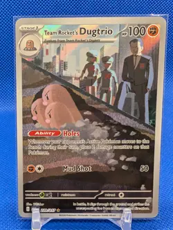Team Rockets Dugtrio 239/217 - Pokemon TCG - Ascended Heros Illustration Rare - Image 1