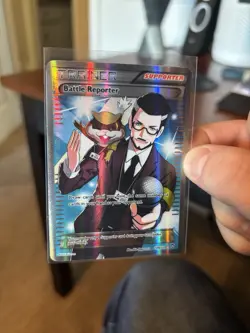 Pokemon Battle Reporter Trainer 109/111 Full Art Ultra Rare Holo XY Furious Fis… - Image 3