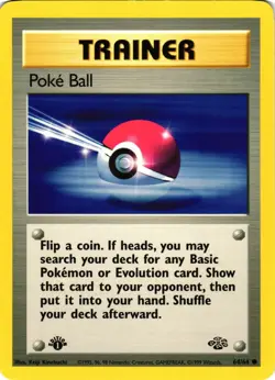 Pokemon TCG Poke Ball 64/64 Jungle 1st Edition LP - Image 1