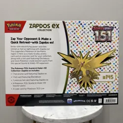 151 Zapdos ex Collection Box 4 Packs Scarlet & Violet Pokemon TCG **SEALED/NEW** - Image 2