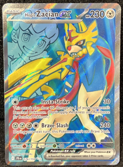 Hop's Zacian EX 176/159 Journey Together Full Art Holo NM Pokemon TCG - Image 1