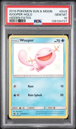 SEQUENTIAL PSA 10 SET WOOPER & QUAGSIRE HOLO #SV9 SV10 2019 POKEMON HIDDEN FATES - Image 2