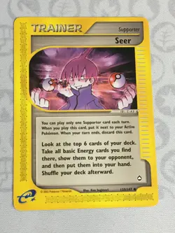 D1379 POKEMON TCG AQUAPOLIS SEER 133 NM UNCOMMON - Image 1