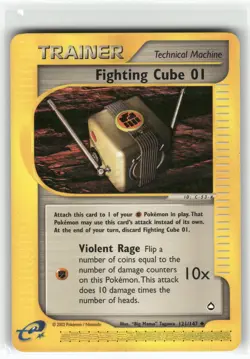 Fighting Cube 01 Aquapolis Uncommon Pokemon Lightly played - Image 1
