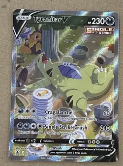 Tyranitar V (Alternate Full Art) 155/163 Swsh05: Battle Styles Holo (NM) Pokemon - Image 1