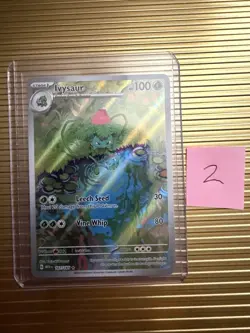 Pokemon TCG Ivysaur 167/165 Scarlet & Violet 151 Illustration Rare Full Art Hol… - Image 1