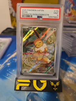 PSA 9 2025 POKEMON PRISMATIC EVOLUTIONS EEVEE ETB PROMO SVP 173 - Image 1