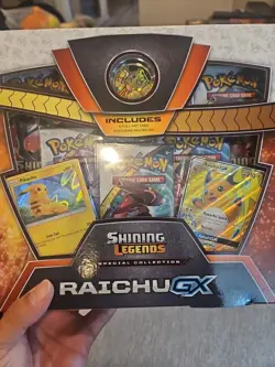 Sealed Pokemon Shining Legends Raichu GX Special Collection Box - Image 3