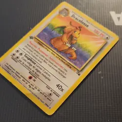 Pokemon Dragonite Rare 1st Edition 19/62 Fossil English 100 HP Kagemaru Himeno - Image 2
