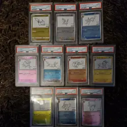 Yu Nagaba x Pokemon Full PSA 10 Set - Pikachu Umbreon Eevee Vaporeon Espeon etc - Image 1
