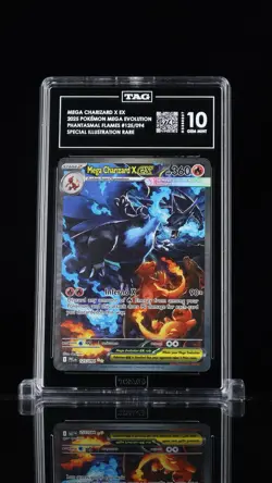2025 Pokemon PFL #125 Mega Charizard X EX SIR TAG 10 Gem Mint+ 974 HIGH GRADE - Image 1