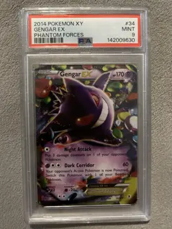 Pokemon 2014 XY Phantom Forces Gengar EX #34/119 PSA 9 - Image 1