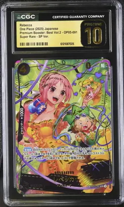 Rebecca #OP05-091 Japanese 2025 One Piece Premium PRB CGC 10 PRISTINE - Image 1