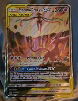 Espeon & Deoxys GX SM240 Tag Team Holo Oversize Card Pokemon TCG 2020 NM - Image 1