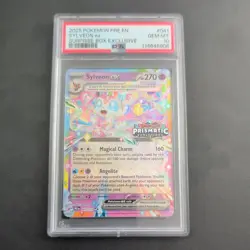 Sylveon EX 041/131 PSA 10 Stamped Surprise Box Prismatic Evolutions Pokemon Card - Image 1