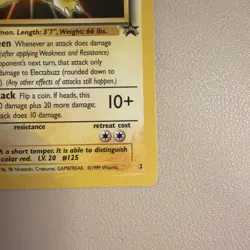 Electabuzz Black Star Promo 2 WB Movie Promo Pokemon Card- LP - Image 3