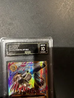 Pokemon M Blastoise EX Ultra Rare Full Art Holo Evolutions 102/108 GMA 10 Card - Image 3