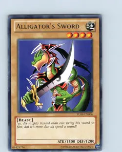 Yu-Gi-Oh TCG Alligator's Sword TU08-EN006 Unlimited Regular Rare Card NM - Image 1